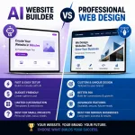 AI website builder vs professional web design comparison
